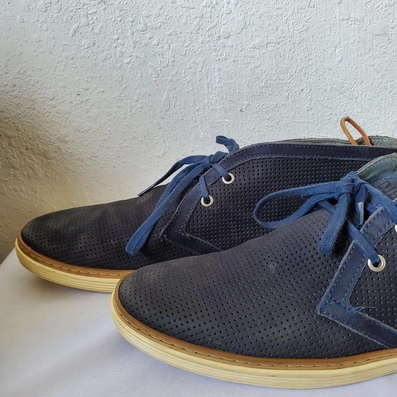 Donald J Pliner Boots Mens Size 11.5M Timm Chukka Hi Sneakers Blue Suede Lace Up main image 4